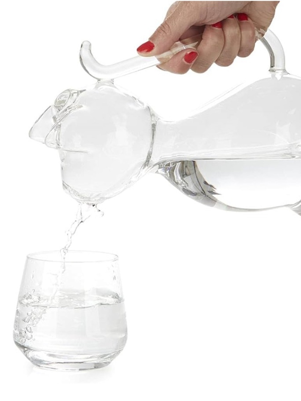๐ธBalvi Gifts S.L. Meow Water Jug Clear Glass CAT new in box ๐ฆ๐ง - Picture 4 of 16